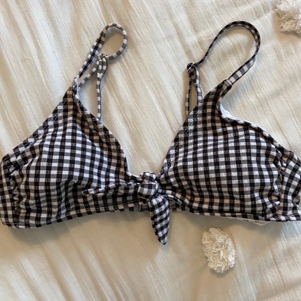 Plaid bikini top